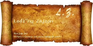 Leány Zajzon névjegykártya